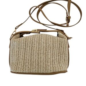 Woven Straw Bohemian Crossbody Bucket Bag